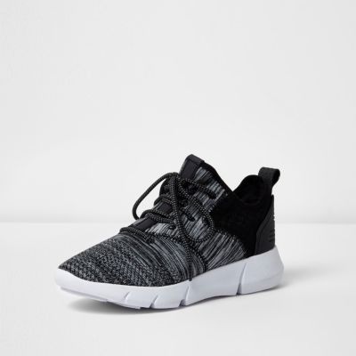 Black and grey runner trainers